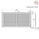 AIR VENTILATION GRILLE COVER WITH INSECTS NET 10x20cm / WHITE 